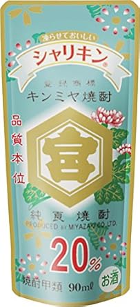Amazon Co Jp 宮崎本店 キンミヤ焼酎 シャリキンパウチ 焼酎 度 三重県 90mlx30本 食品 飲料 お酒