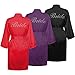 Swhiteme Bridal Robe with Rhinestones, 3/4 Sleeves