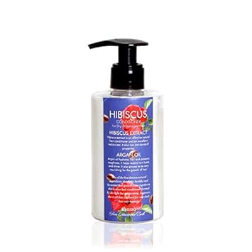 Nyassa Hibiscus Conditioner 250 ml. Hibiscus extracts and Moroccan Argan oil that helps nourish damage hair. No Parabens,Sulfates,Silicons.Vegan. Cruelty free