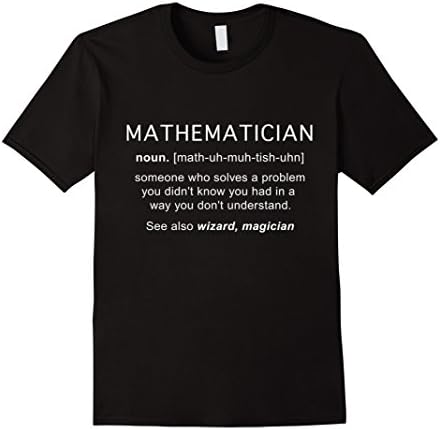 Men's Funny Mathematician Definition [tish-uh] T-Shirt Large Black