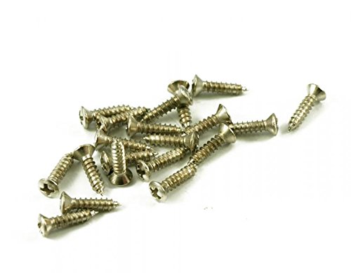 20 X Pickguard Backplate Screws Stainless Steel Phillips #4 X 1/2 inch Made in USA