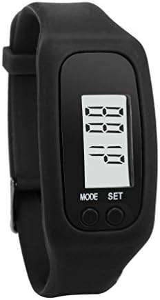 Unisex Fashion Digital LCD Pedometer,Ninasill Run Step Walking Distance Calorie Counter Watch Bracelet(Black)