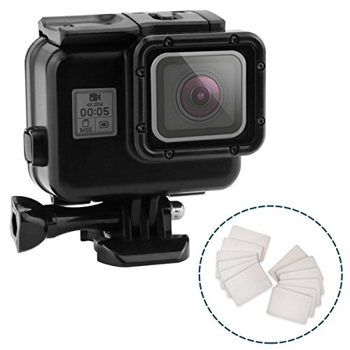 Impact-Imagery-Blackout-Underwater-Housing-for-Gopro-Hero-5-6-with-Anti-Fog-Inserts--Matte-Protective-Waterproof-Dive-Shell--40m-Deep-Water-Scuba-Case--Includes-Solid-Touch-Back-Door-Option
