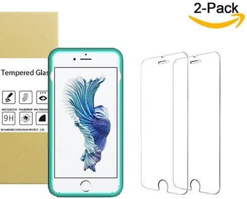 Screen Protector Tempered Glass for iphone 6 iphone 6S iphone 7 iphone 8 2.5D 9H Bubble Free with installation tool included ( 2 pack)