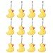 AGPtek 12PCS Home Fashions Yellow Duck Anti Rust Decorative Ducky Resin Hooks for Bathroom Shower Curtain,Bedroom,Living Room Curtain