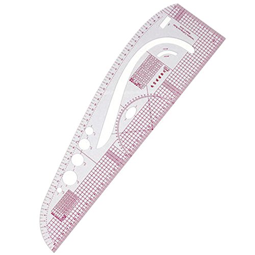 RZDEAL 9 Style Plastic Fashion Ruler Set Vary Form 30cm French Curve Triangle Ruler Multifunction Cutting Ruler Button Curve Arm Sleeve 55cm Graded B97 Ruler Sewing Set (centimeter / inch) - Thumbnail 4