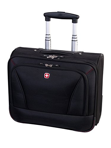 Swiss Gear International Carry-On Size Wheeled Business Case - Holds Up to 15.6-Inch Laptop, Black