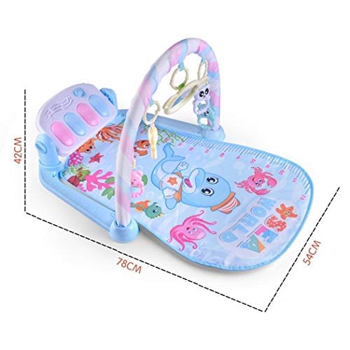 kaimu Infant Baby Music Game Early Education Puzzle Lighting Fitness Toys Jackets Blue