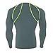 BALEAF Men's Cool Dry Skin Fit Long Sleeve Compression Shirt Grey Size L