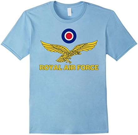 Mens Royal Air Force roundel and eagle T-Shirt Small Baby Blue