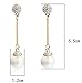 CNCbetter Women Fashion Charms Simulated-Pearl Charms Ball Dangle Long Screw Back Clip On Earring