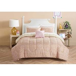 Amazon.com: 5 Piece Blush Pink Damask Motif Pattern