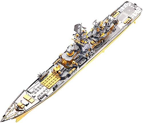3D Stereoscopic Peter The Great Cruiser Metal Model Assembly Ship DIY Creative Toy Child Hands-on Puzzle Festival Commemorate Gift Brass + Tool Set 31.5 * 10 * 4cm