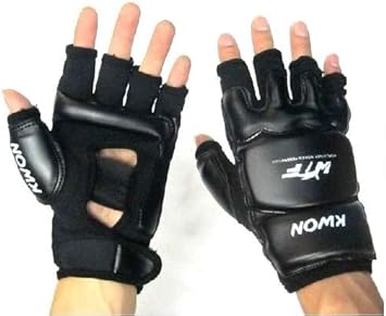 Amazon 一撃必殺 オープン フィンガー グローブ テコンドー 格闘技 空手柔術 黒 M オープンフィンガーグローブ
