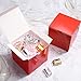 GSSUSA Small Gift Boxes 50-Pack 4x4x4 Red Gift Boxes with Lids for Gifts, Crafting, Cupcake Boxes, Individual Cupcake Containers, Wedding Party Favor