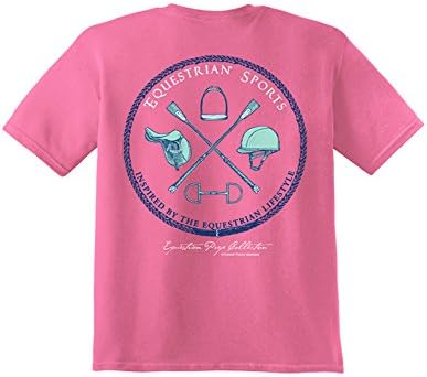 TurnipTruckDesigns YOUTH Equestrian Sports - English T-Shirt, Large, Crunchberry
