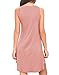 KEEDONE Women's Sleeveless Pockets Casual Swing T-Shirt Dresses (M, 01Dusty Pink)