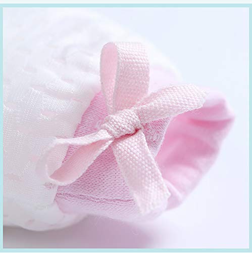MMBABY 3 Pack Newborn Baby Cotton Gloves Mittens For 0-6 Months Boys Girls (Pink+blue+yellow) - Thumbnail 4