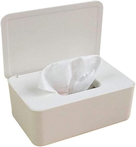 Amazon ティッシュボッ ク ティッシュケース 縦置きウェットティッシュケース蓋付き 浴室寝室用リビングルーム ホワイト 1個 ティッシュケース ホルダー オンライン通販