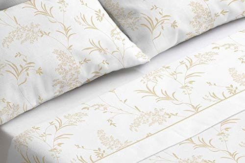 Burrito Blanco Juego de sábanas algodón 200 Hilos, 315 Mostaza: Amazon.es: Hogar