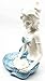 Beautiful Ocean Goddess Maya Blue Tailed Mermaid Holding Pearl Shell Figurine Home Decor Nautical