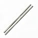 TiTo Titanium straw supper strong and ultralight Drinking straw with cleaning brush Dia 7mm X 0.4mm with bent and straight two shape Titanium alloy straw (pack of 2) (2 straight)