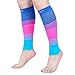 Doc Miller Compression Calf Sleeve for Men & Women, Medical Grade, 20-30mmHg Graduated Support for Running, Calf Tear, Shin Splints, Knee High, Calf Sleeves, Stripes Design, Medium Size,1 Pair