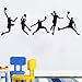 Basketball Players Wall Decals Slam Dunk DIY Wall Stickers for Kids Room Boys Bedroom (5 pcs)