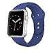 Sport Band for Apple Watch 42mm 38mm, Soft Silicone Sport Strap Replacement Bands for iWatch Apple Watch Series 3, Series 2, Series 1 42mm Blue Large