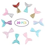 20 Pcs Slime Charms with Mermaid Tail Mini Flatback of Slime Beads Giltter For Ornament Scrapbooking DIY Crafts