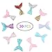 Xurui 20 Pcs Slime Charms Mermaid Tail Mini Flatback Slime Beads Giltter Ornament Scrapbooking DIY Crafts