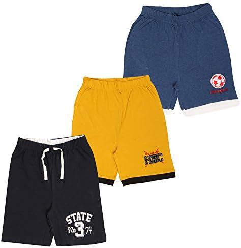 Boy's Cotton Shorts - Combo Pack of 3