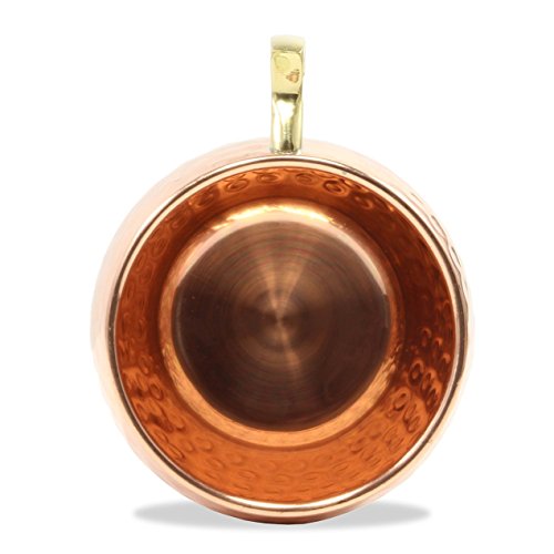 Raajsee Moscow Mule 18 ounce Pure Copper Mugs Set of 2 Solid Hammered Design Gift Set