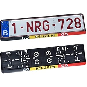 Nummerplaathouder GO BELGIUM GO ABS voor nummerplaat 520x110mm BELGIË‎‎‎‎‎‎‎‎