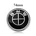 74mm BMW Trunk Emblem, 2 Pin Replacement Badge Hood or Trunk Logo Fit for BMW 2-Series, 3-Series, 4-Series, M-Series, E46 E90 E82 (74MM)