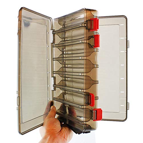 Angelkasten 14 Compartments Brown Double Sided Lattice Fischköder Hakengeschirr-Speicher-Fall-Fischerei-Kasten Brown… – Bild 4