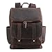 Texbo Vintage Real Cowhide Leather 15.6 Inch Laptop Backpack Travel Bag School Shoulder Bag