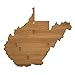 Totally Bamboo West Virginia State Shaped Bamboo Serving & Cutting Board