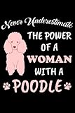Never Underestimate the Power of a Woman With a Poodle: Funny Journal for Dog Lovers, Poodle Owners, by Desired Creatives Journals