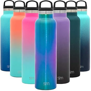 Simple Modern 24oz Ascent Water Bottle - Hydro Vacuum Insulated Tumbler Flask w/Handle Lid - Double Wall Stainless Steel Reusable - Leakproof Pattern: Dreamcicle