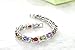 Gem Stone King 20.00 Ct Oval and Round Multi-Color Cubic Zirconia CZ Tennis Bracelet for Women 7 inch with Fold Over Clasp