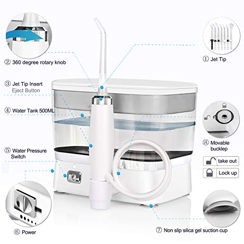 Blusmart Cordless Water Flosser Rechargable Oral Irrigator With Travel Bag IPX7 Waterproof 5 Modes P - //coolthings.us