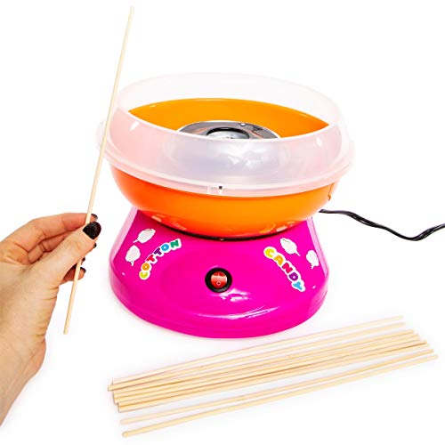 Real Cotton Candy Maker Machine - Comes with Scoop and 10 Sticks - Countertop Use