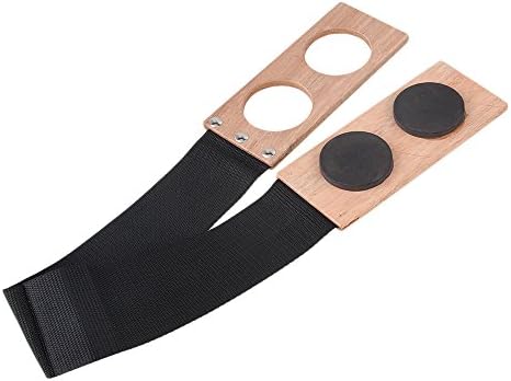 Yibuy Burlywood Wood Anti-Slip Cello or Bass End Pin Holder W/Straps