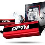OPT7 Bullet-R H11 H8 H9 HID Kit - 3X Brighter - 4X Longer Life - All Bulb Sizes and Colors - 2 Yr Warranty [5000K Bright White Xenon Light]