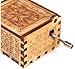 Phoenix Appeal Antique Carved Wooden Music Box Hand cranked Music: Game of Thrones, Harry Potter, Merry Christmas, Beauty and The Beast, Star Wars, Frozen and Zelda Theme Gift (Frozen, Wood)