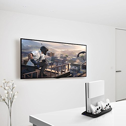 image for Puroma Vertical Stand Cooling Fan with Dual Controller Charging Statio