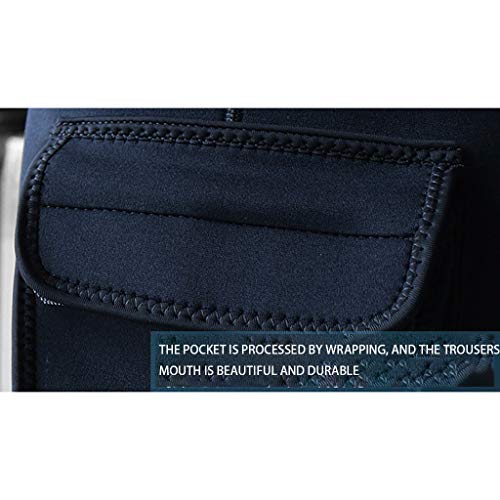 MILIMIEYIK Men's Neoprene Wetsuit Shorts Diving Suits Pants 3mm for Swimming Canoeing Surfing with Pocket Black