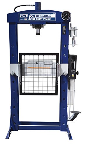 Torin TCE Professional Grade Steel Frame Hydraulic Shop Press with Foot Pump, 20 Ton (40,000 lb) Capacity