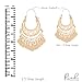 RIAH FASHION Bohemian Chandelier Coin Dangle Earrings - Gypsy Lightweight Filigree Disc Charm Tassel Ethnic Hoops (Curved - Gold)
